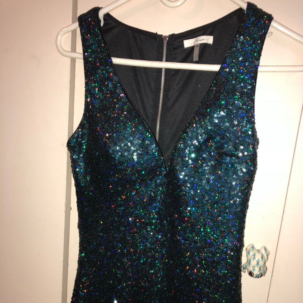 Blue/green sequin homecoming dress from Nordstrom